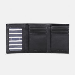 LEATHER TRIFOLD WALLET ,True Black,large