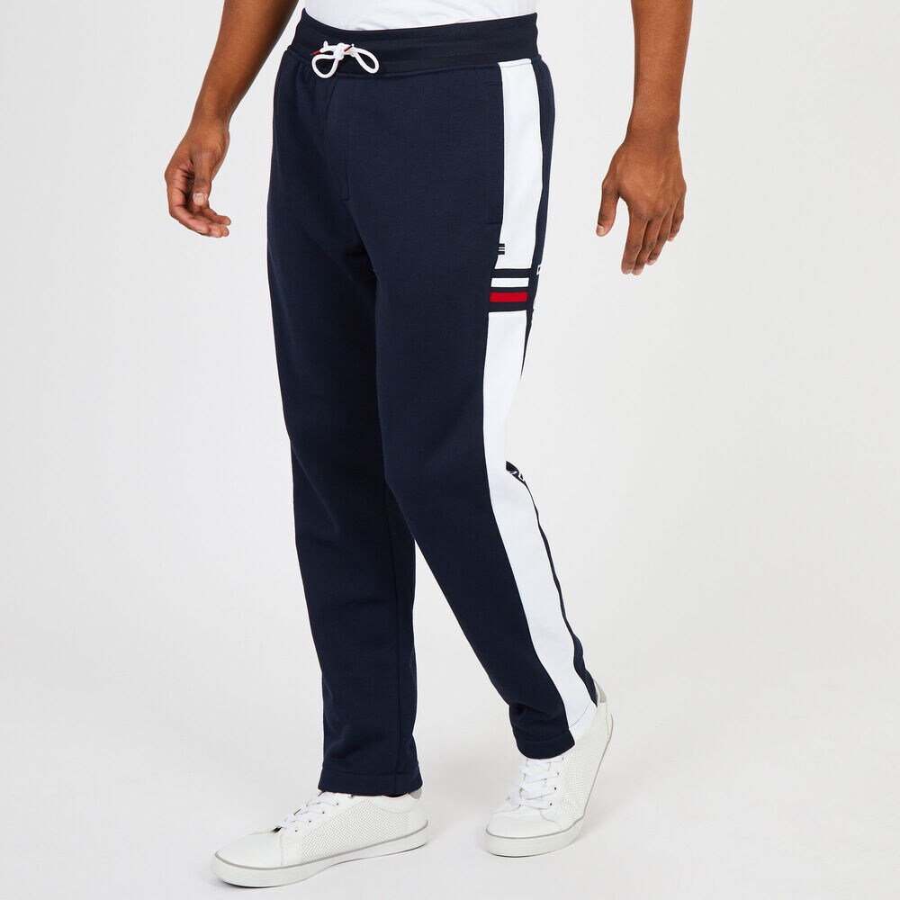 Big & Tall Retro Colorblock Joggers,Navy,large