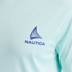 Nautica OTF Long-Sleeve Hooded Pullover,Ice Blue,large