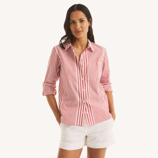 Striped Button-Up Shirt