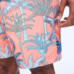 8" SUSTAINABLY CRAFTED PALM TREE PRINT SWIM,Livng Coral,large