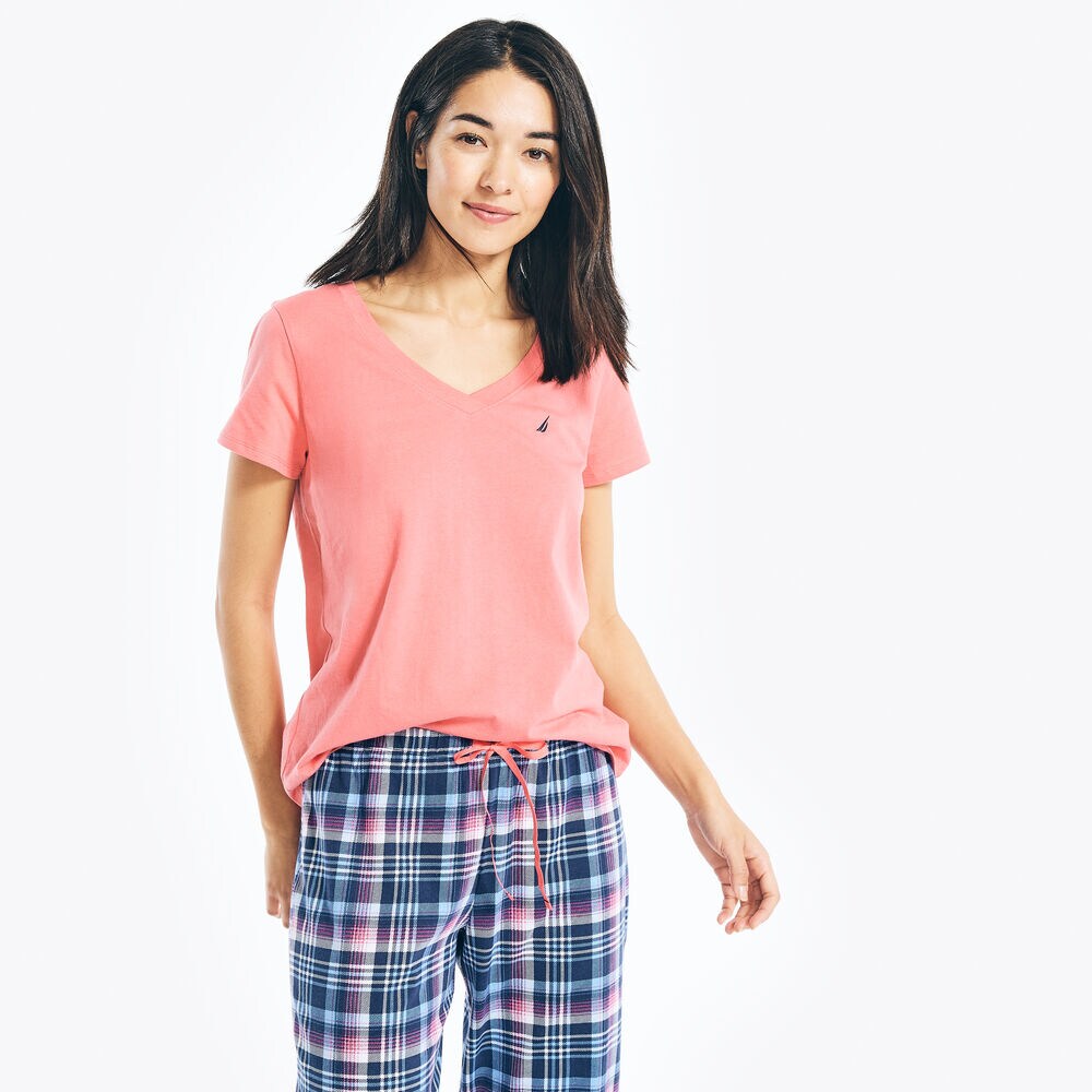 PRINTED PAJAMA PANT SET,Riviera Blue,large