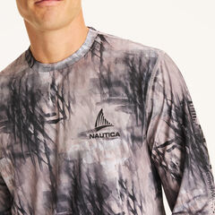 Nautica OTF Long-Sleeve UPF 50+ Shirt,Pale Blue,large