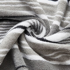 AGONDA STRIPED TOWEL SET, 6-PC,Grey Heather,large