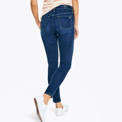 NAUTICA JEANS CO. TRUE FLEX MID-RISE SKINNY DENIM,Sapphire/Pitch Yellow,large