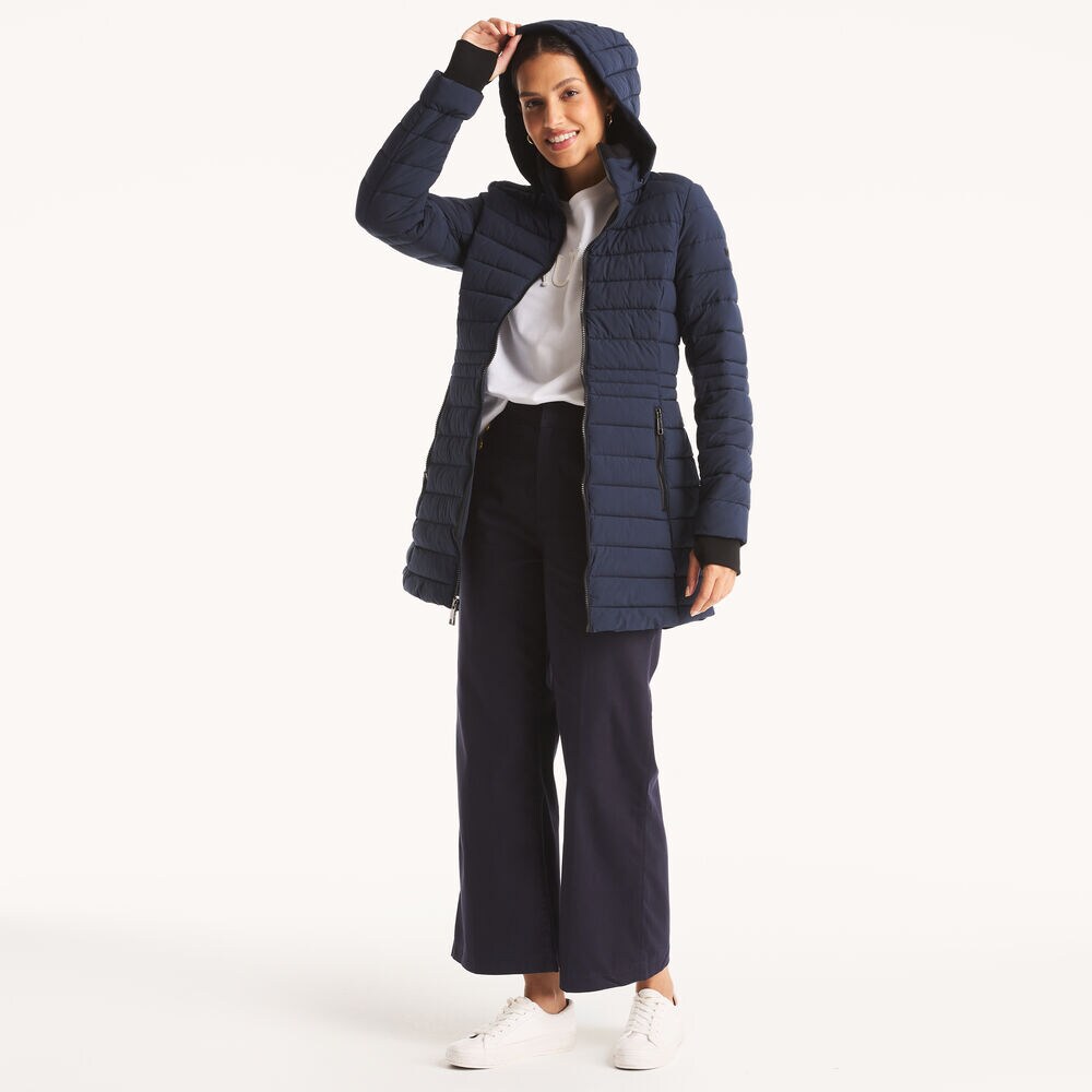 Puffer Jacket With Removable Hood,Stellar Blue Heather,large