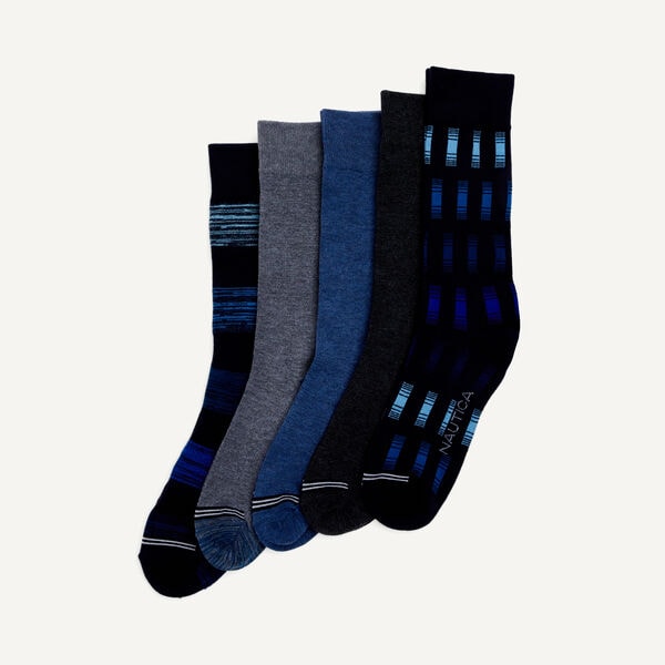 Dress Crew Socks, 5-Pack