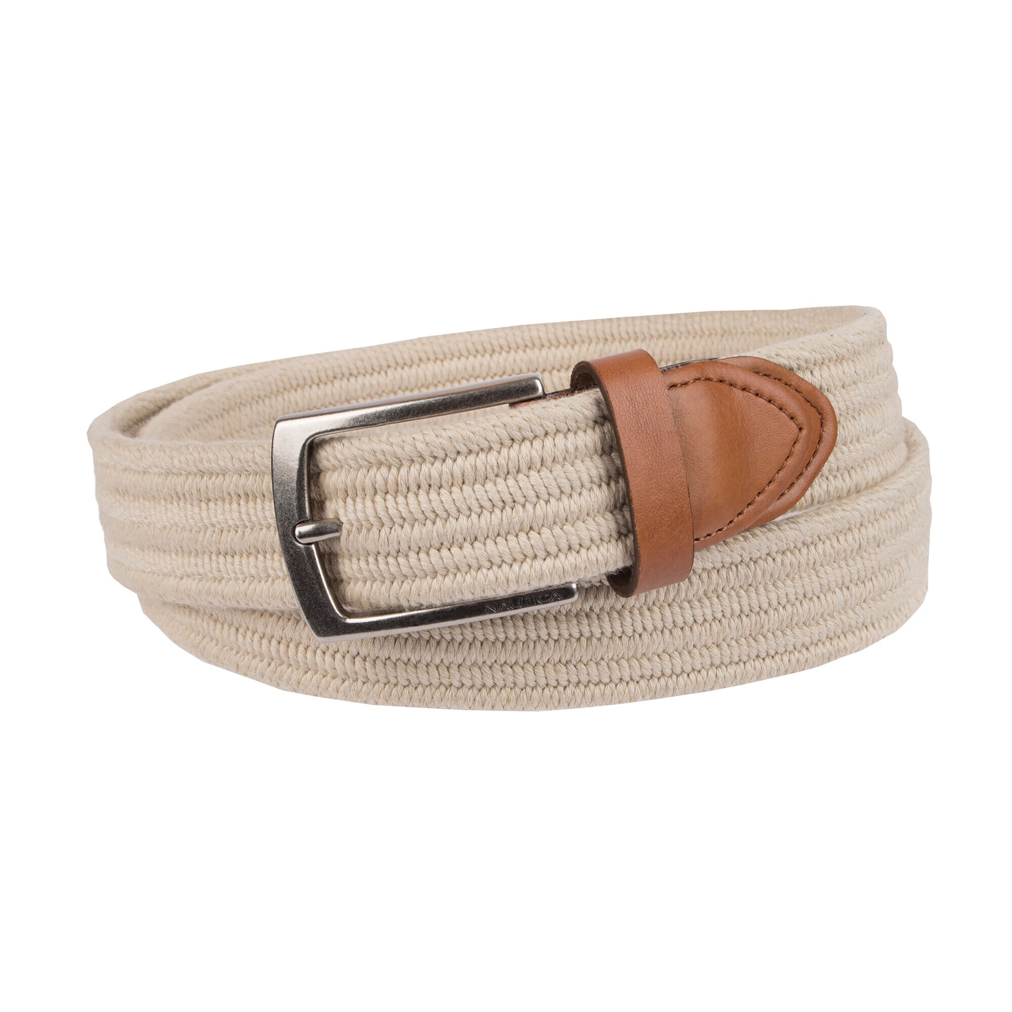 Stretch Braided Belt,Tuscany Tan,large