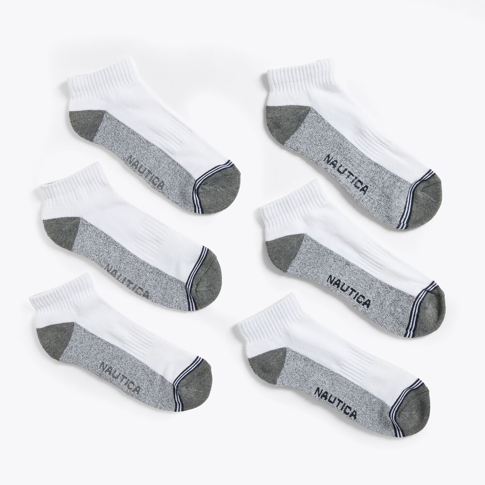 ATHLETIC CORE QUARTER SOCKS, 8-PACK,Dove,large