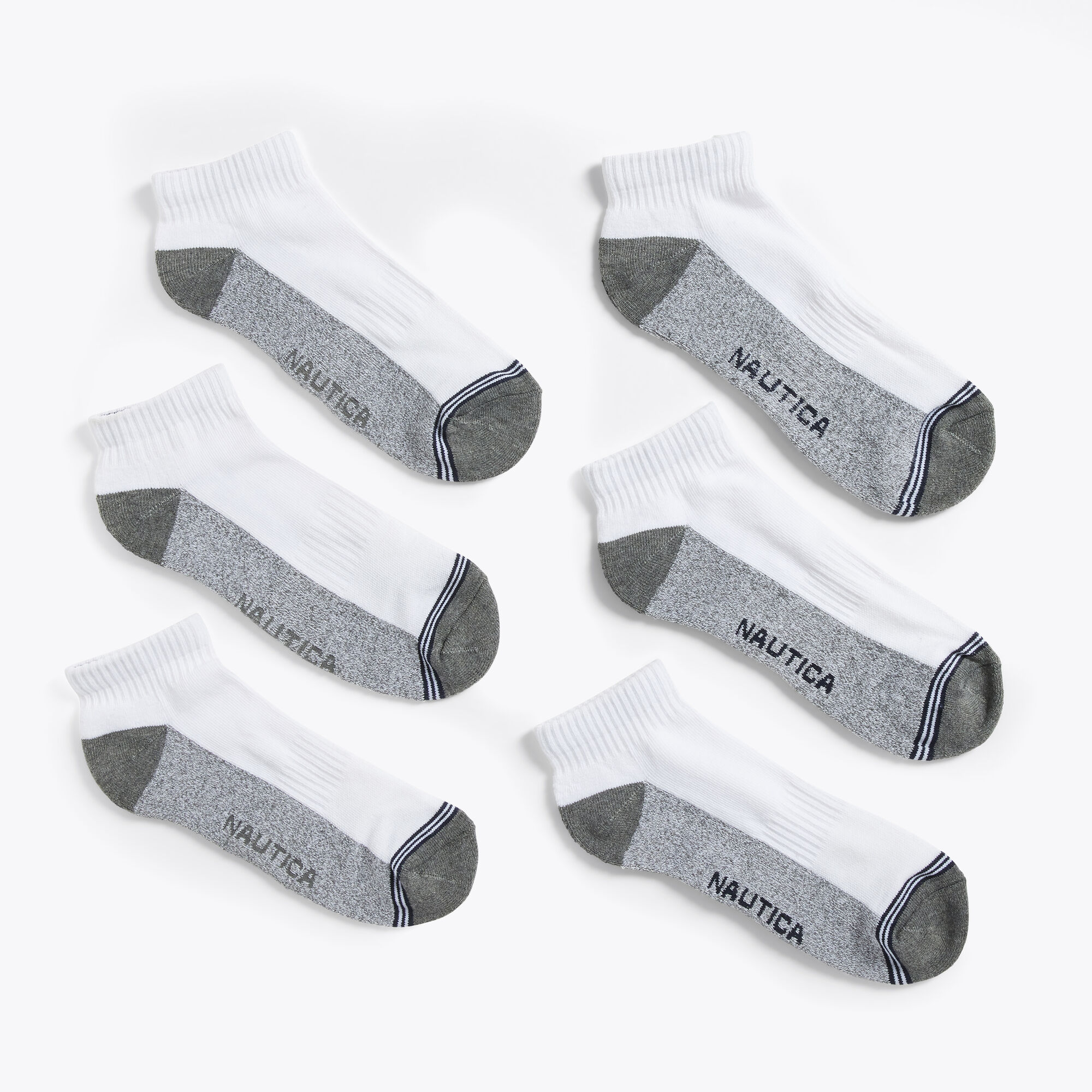 ATHLETIC CORE QUARTER SOCKS, 8-PACK,Dove,large