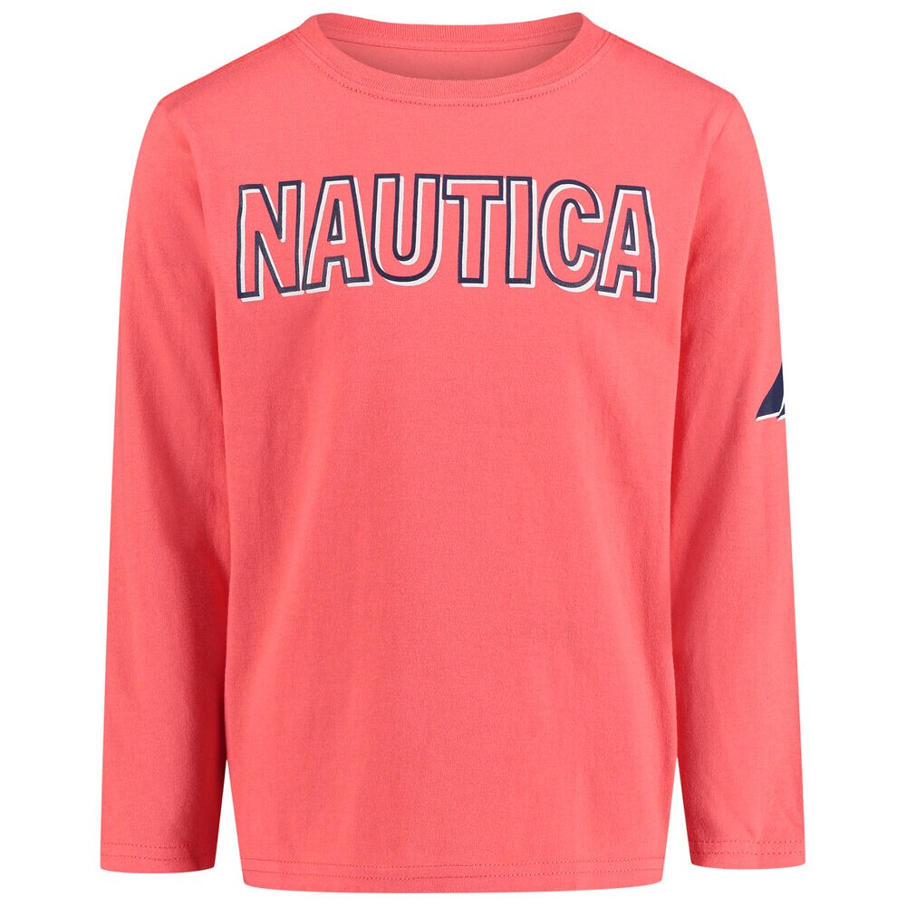 TODDLER BOYS' LAYERED LOGO LONG-SLEEVE T-SHIRT (2T-4T),Seaside Red,large