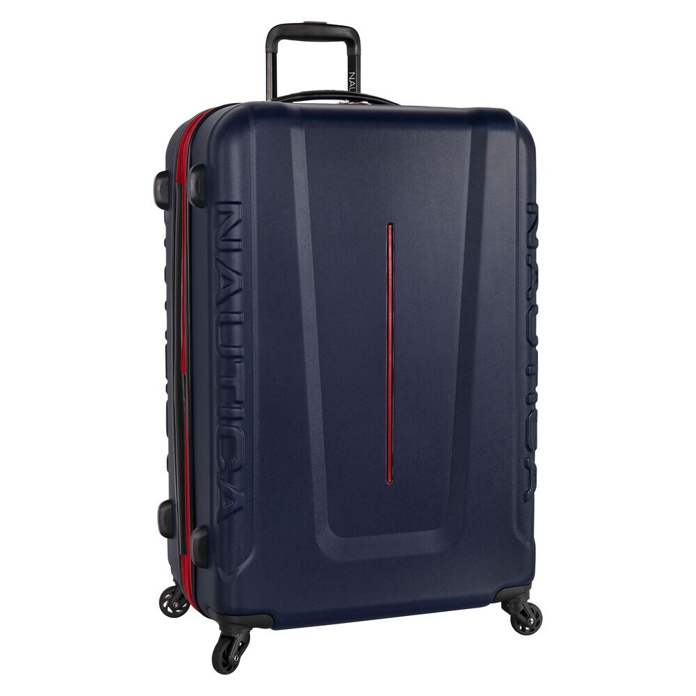 Vernon Bay Hardside Spinner Luggage in Navy/Red,Navy,large