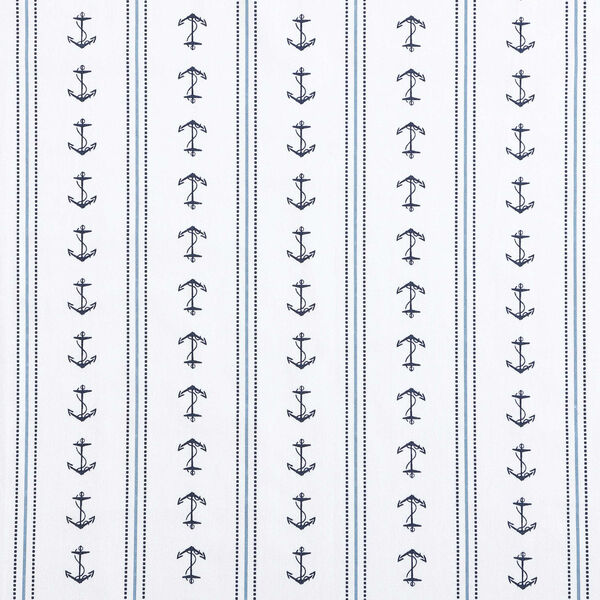 Anchor Lines Blue Twin Sheet Set