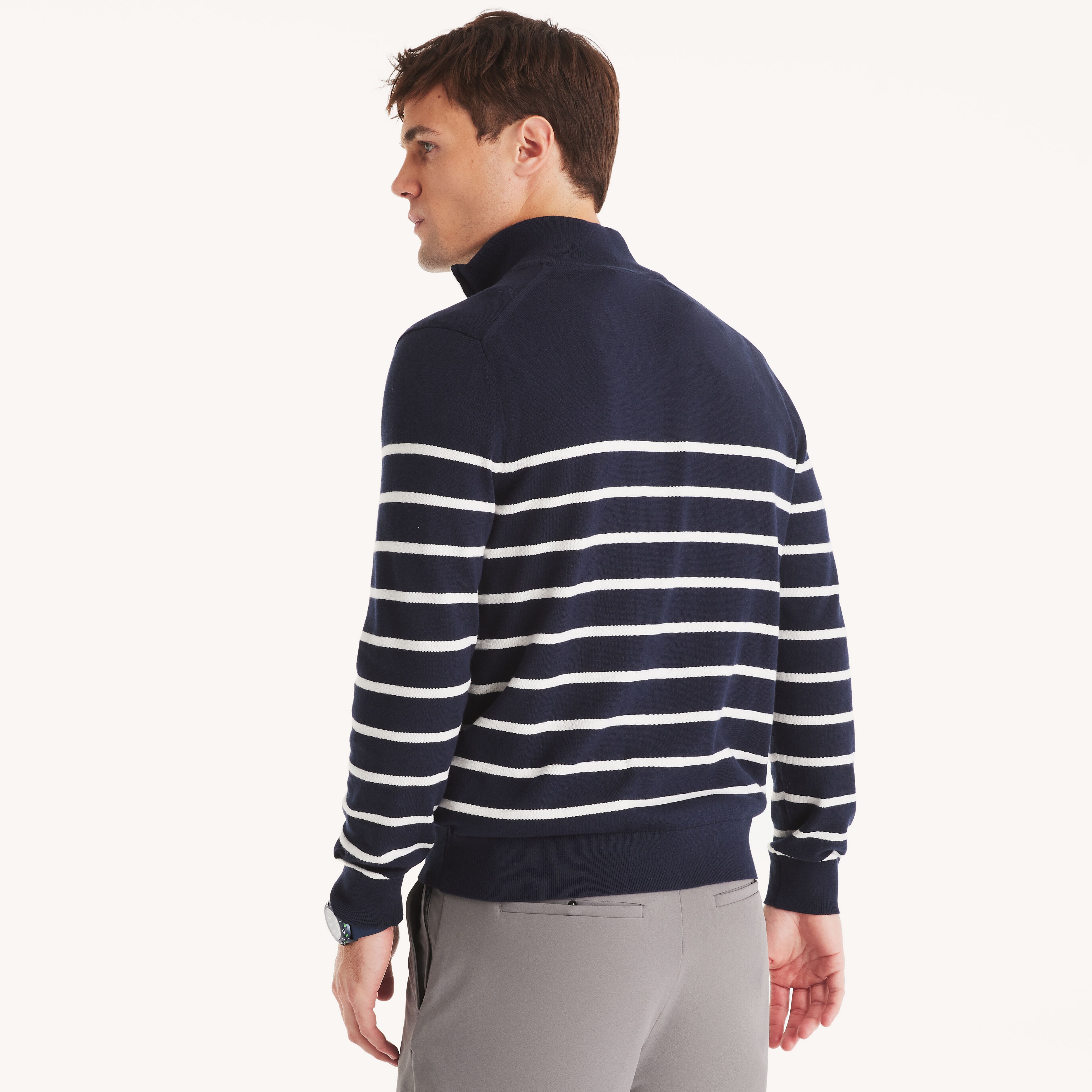Navtech Striped Quarter-Zip Sweater | Nautica