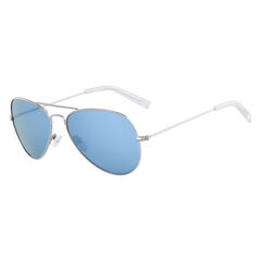 Aviator Sunglasses with Silver Frame,Castlerock Grey,large
