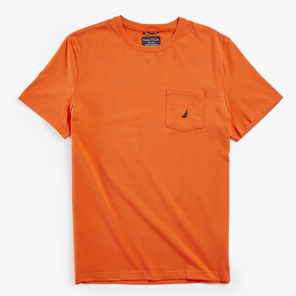 CLASSIC FIT POCKET T-SHIRT,Tropic Orange,large