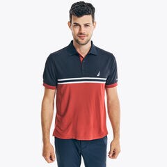 NAVTECH SUSTAINABLY CRAFTED CLASSIC FIT COLORBLOCK POLO,Navy,large