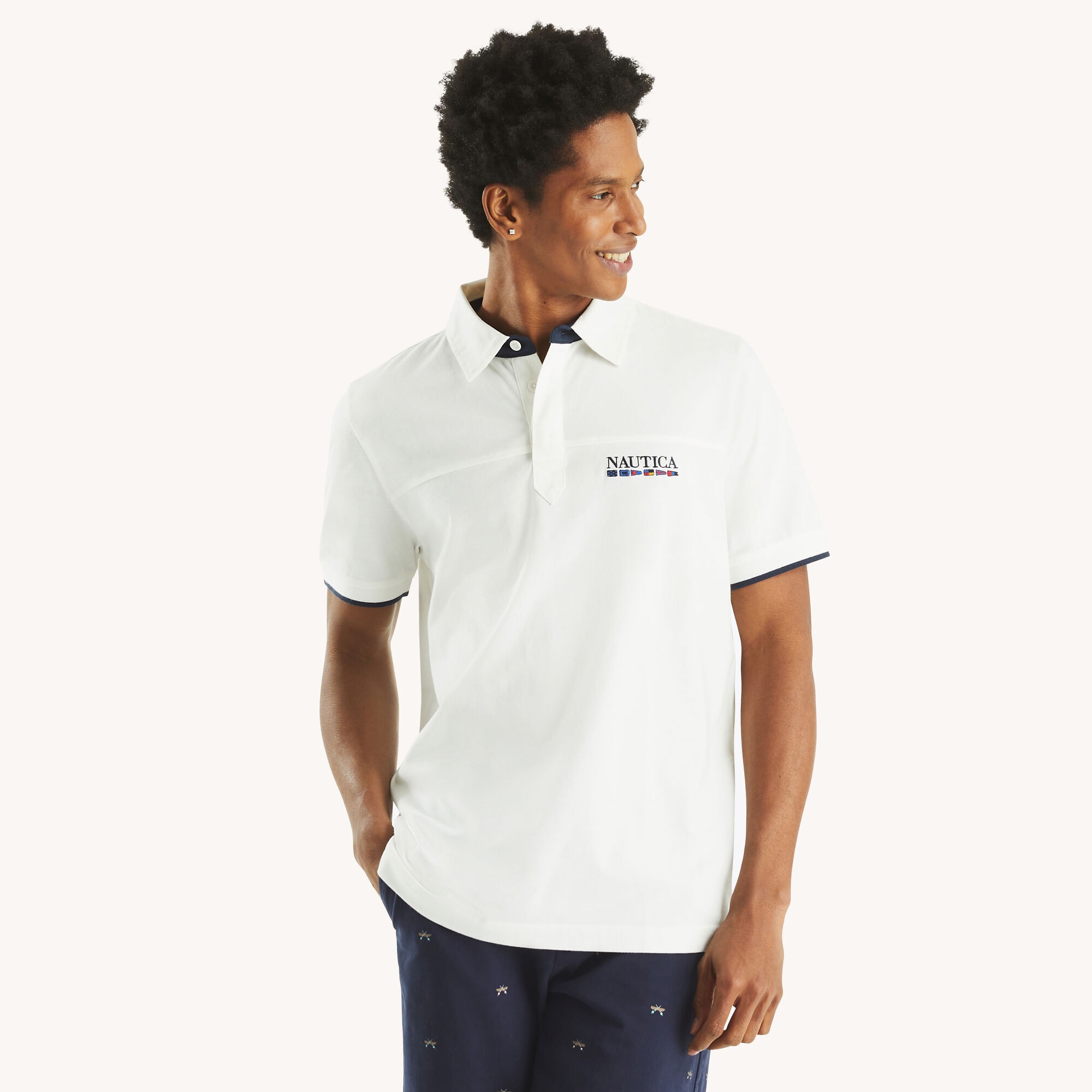 Classic Fit Polo,Sail White,large