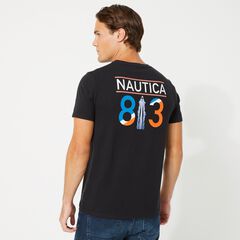 SUSTAINABLY CRAFTED NAUTICA 83 GRAPHIC T-SHIRT,True Black,large