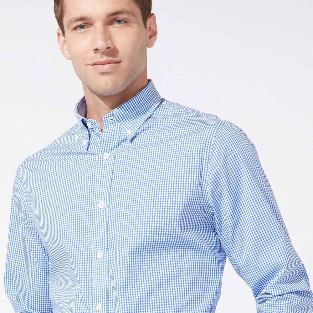 CLASSIC FIT STRETCH-COTTON SHIRT,South Beach Aqua,large