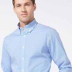 CLASSIC FIT STRETCH-COTTON SHIRT,South Beach Aqua,large