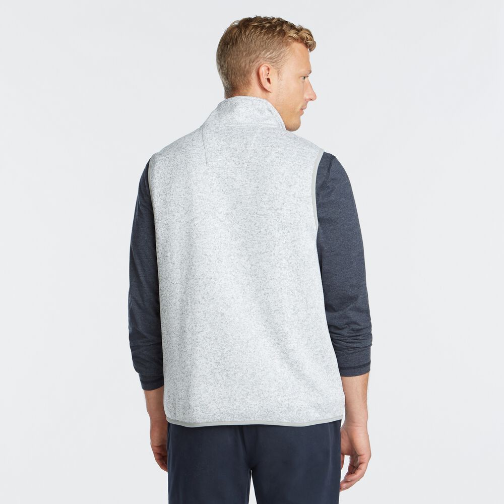 SWEATER FLEECE VEST,Bright White,large