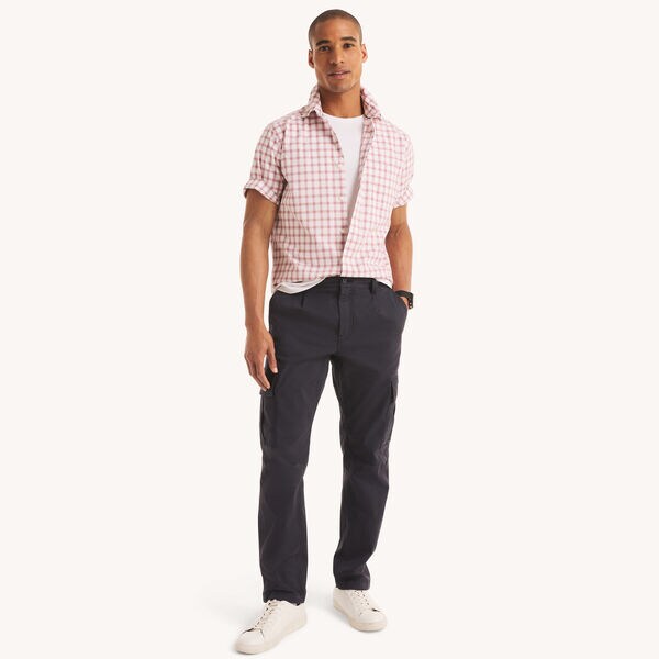 Classic Fit Wrinkle-Resistant Plaid Short-Sleeve Shirt