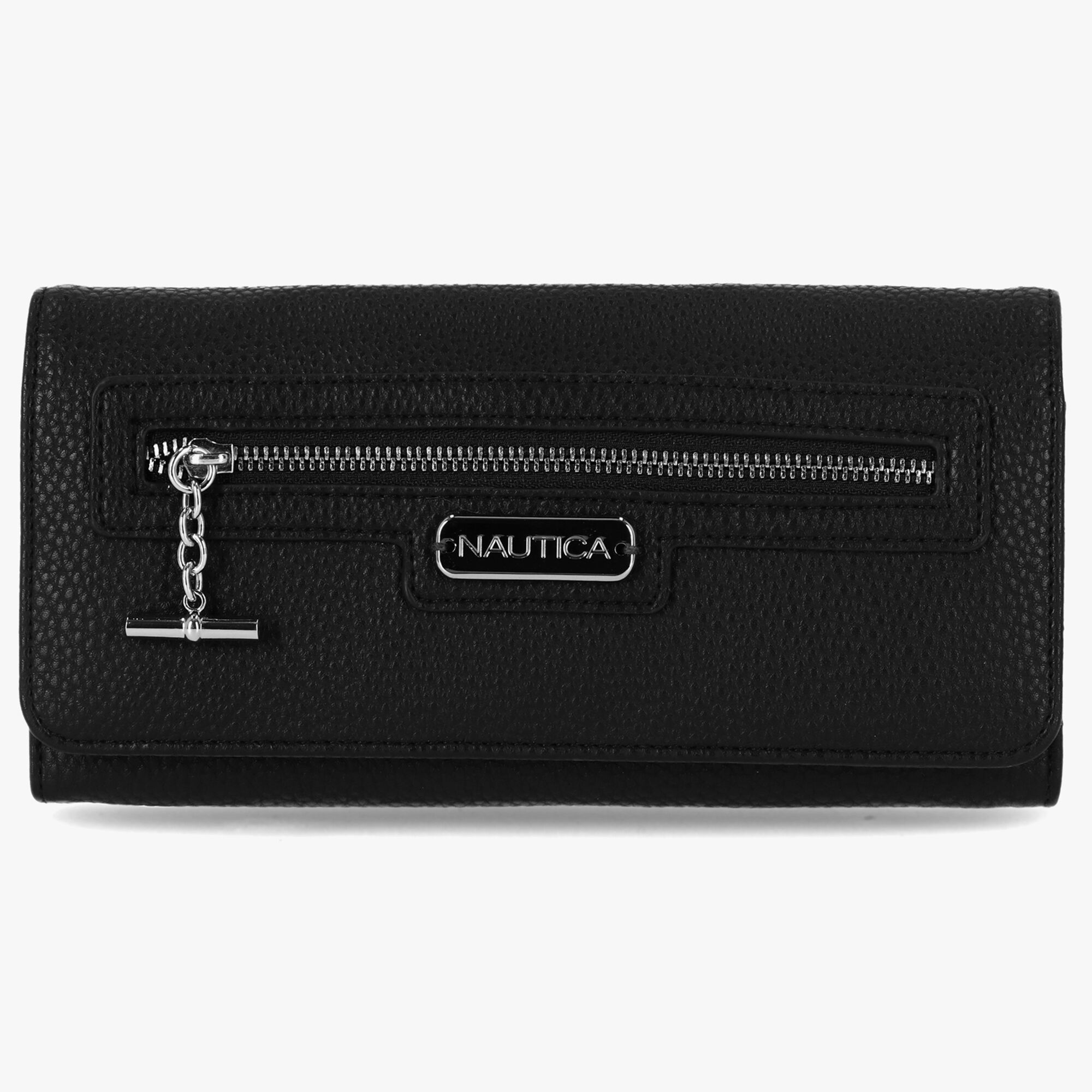 PEBBLED LOGO MONEY MANAGER WALLET WITH BOX,True Black,large