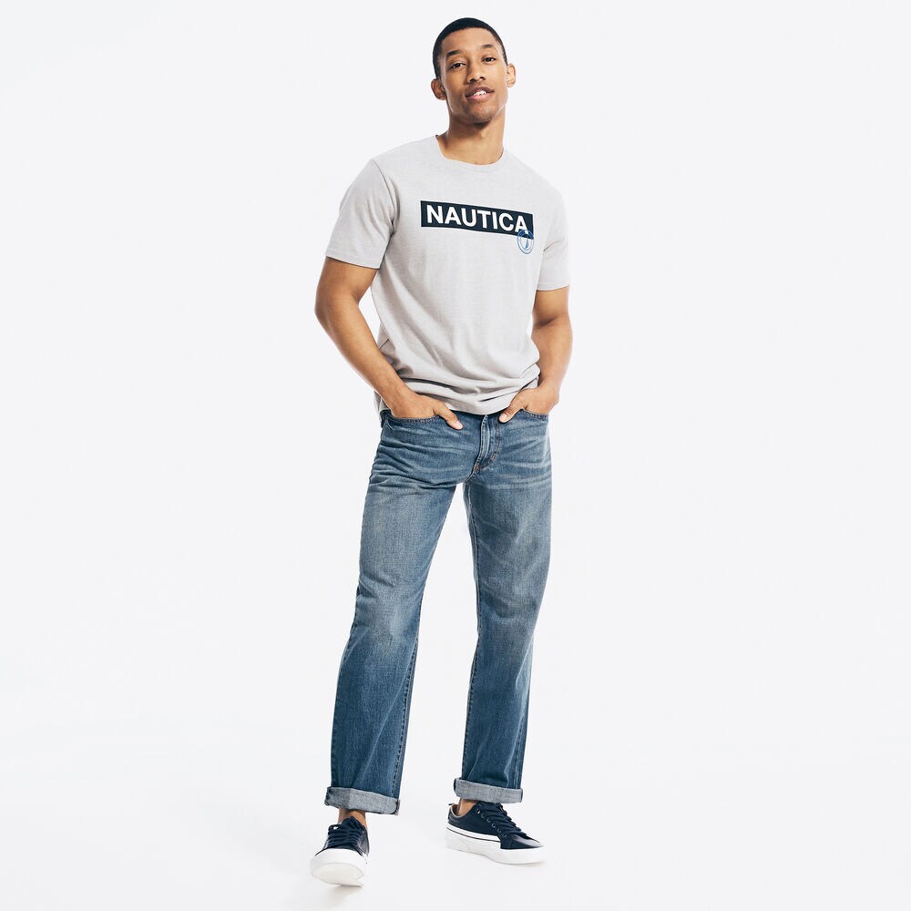 SUSTAINABLY CRAFTED GRAPHIC T-SHIRT,Grey Heather,large