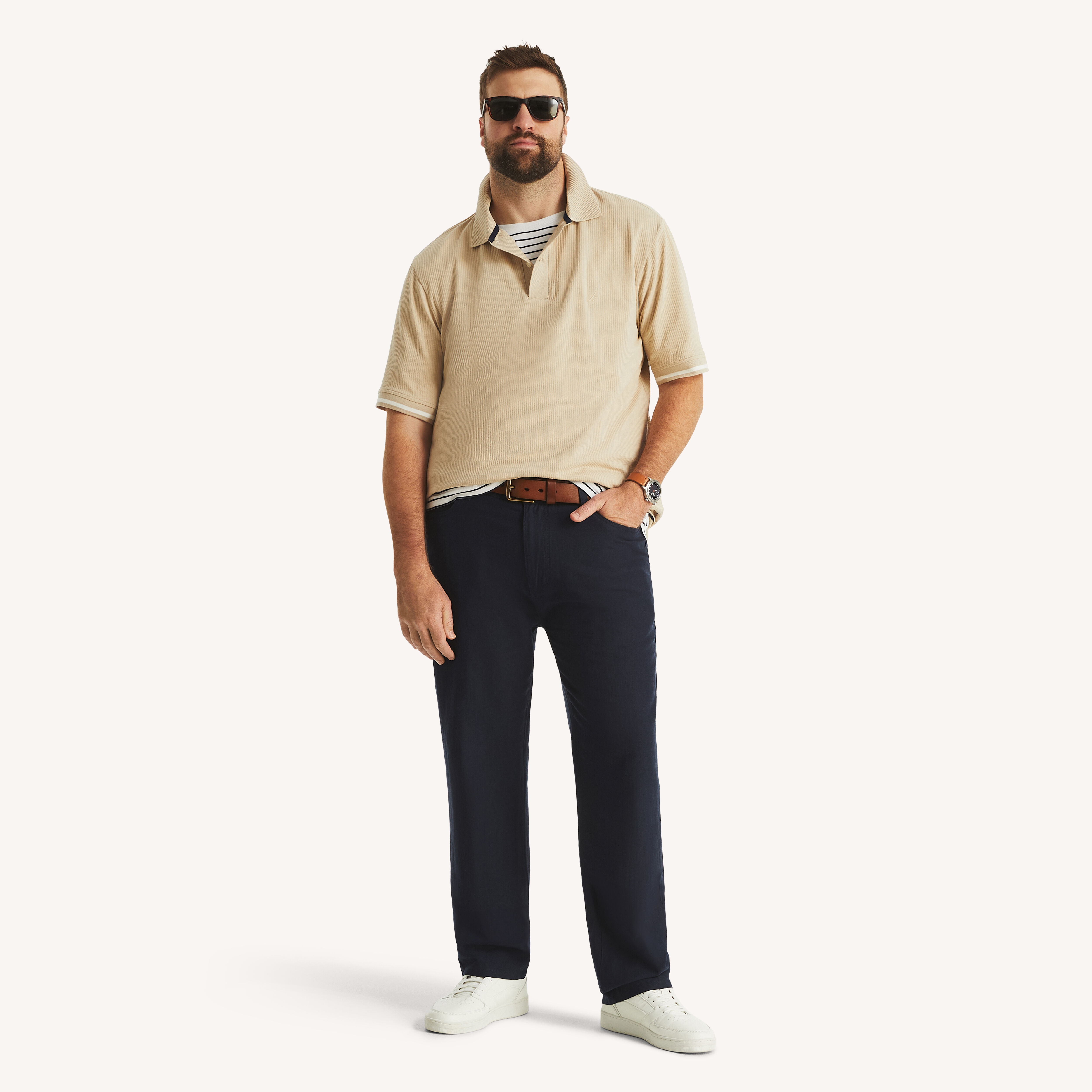 Big & Tall Classic Fit Seersucker Polo | Nautica
