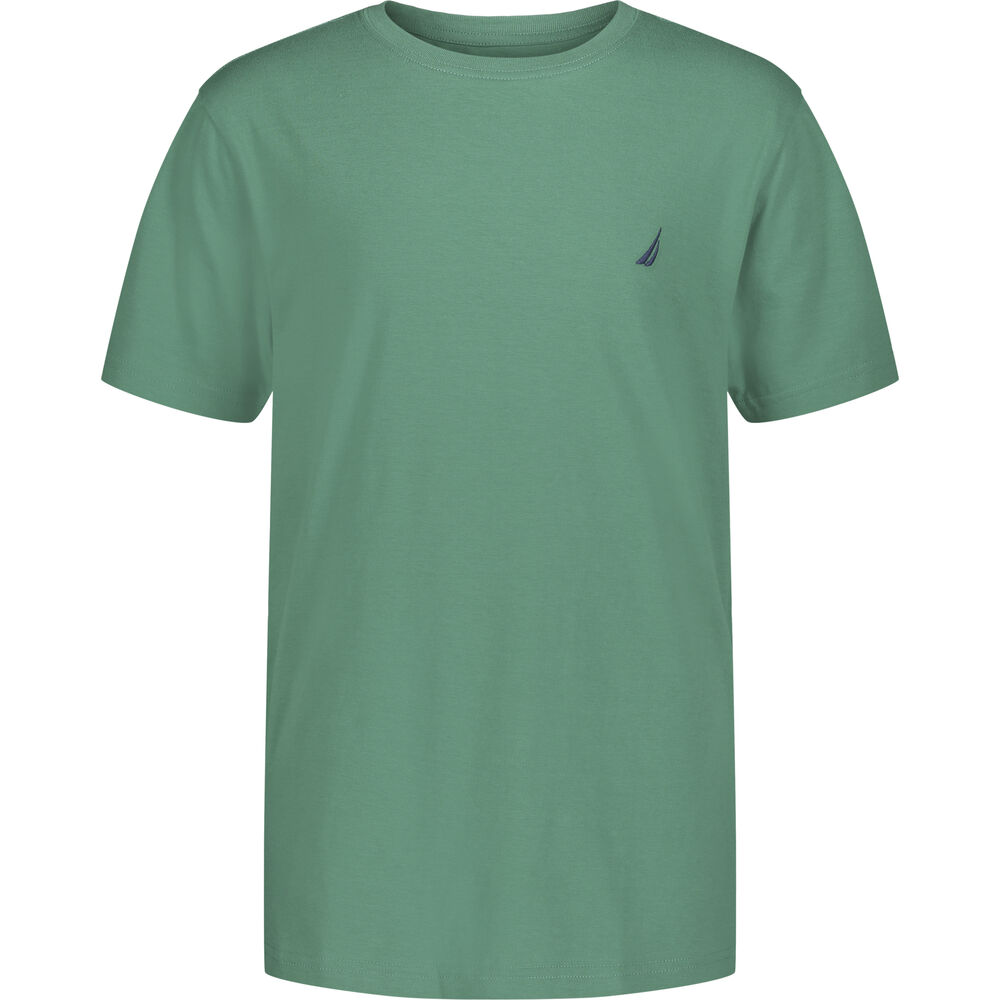 BOYS' CREWNECK T-SHIRT (8-20),Juniper Green,large
