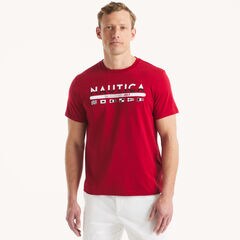 Heritage Logo Graphic T-Shirt,Nautica Red,large