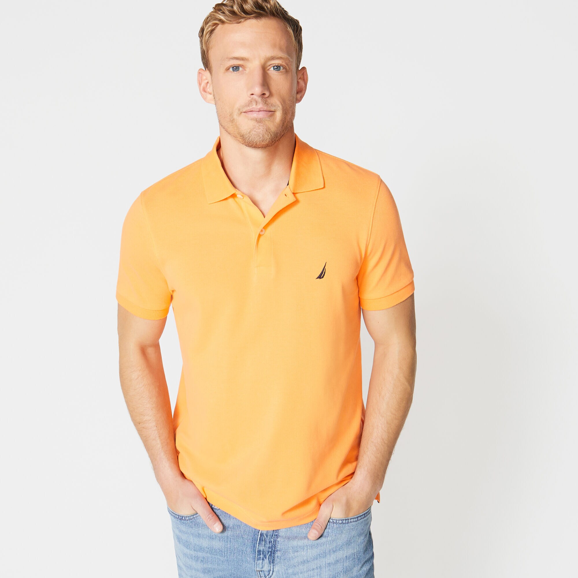 Slim Fit Deck Polo,Suncoast Orange,large