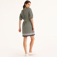 Collar Shirt Dress,Light Olive,large