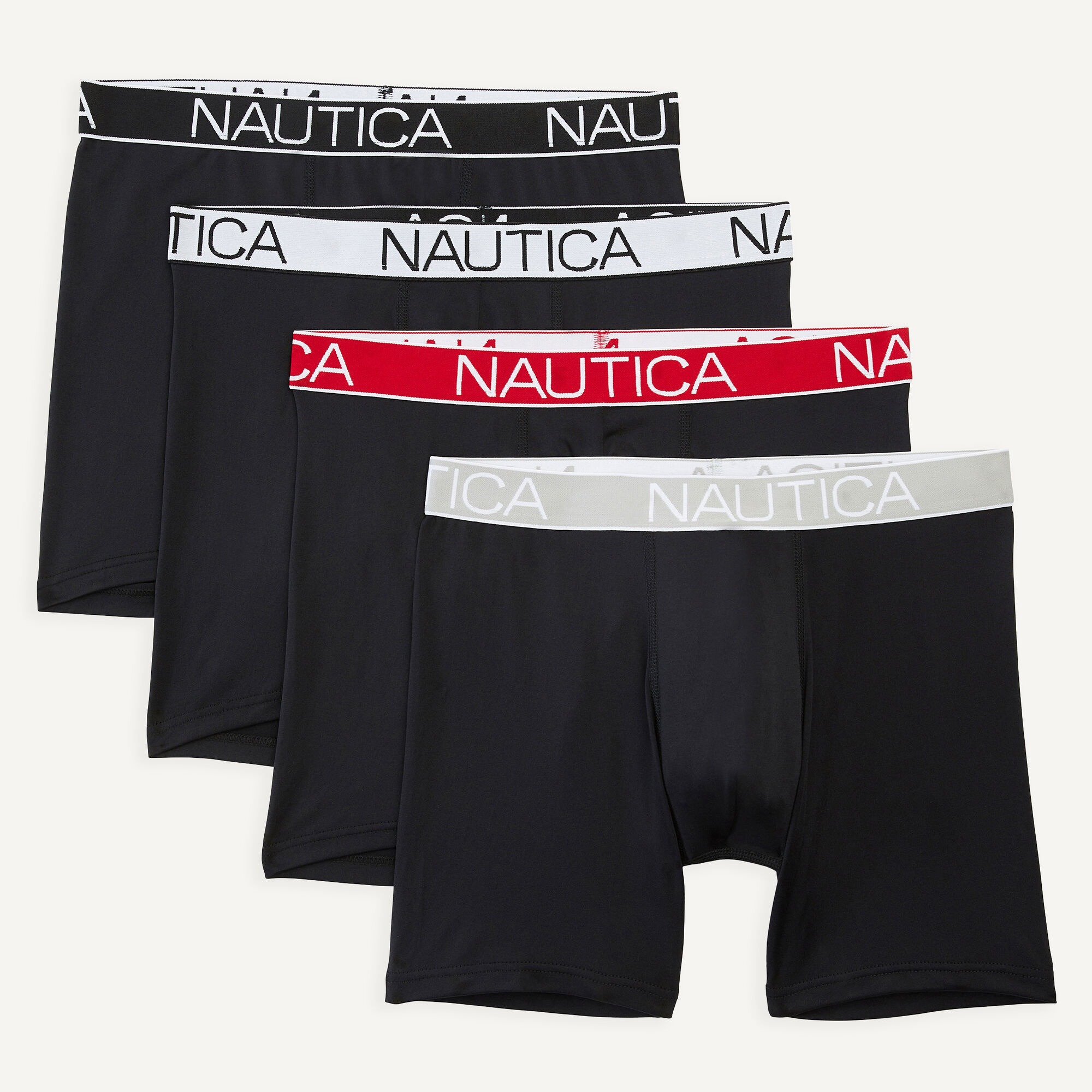 Stretch Boxer Briefs, 4-Pack,Deep Ocean Blue Wash,large