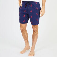 Lobster Motif Pajama Shorts,Blue Depths,large
