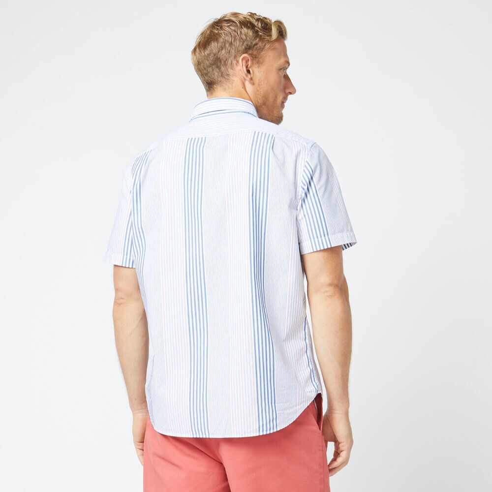 CLASSIC FIT VERTICAL STRIPE SHIRT,Bright White,large