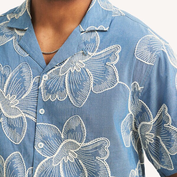 Printed Short-Sleeve Camp Shirt