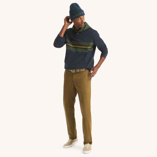 Snap-Button Fleece Hoodie