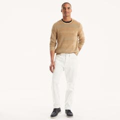 Stonewashed Crewneck Sweater,Camel,large