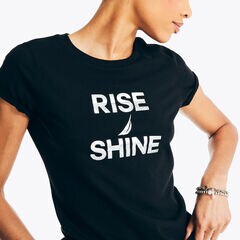 Foil Glitter brand icon Graphic T-Shirt,True Black,large