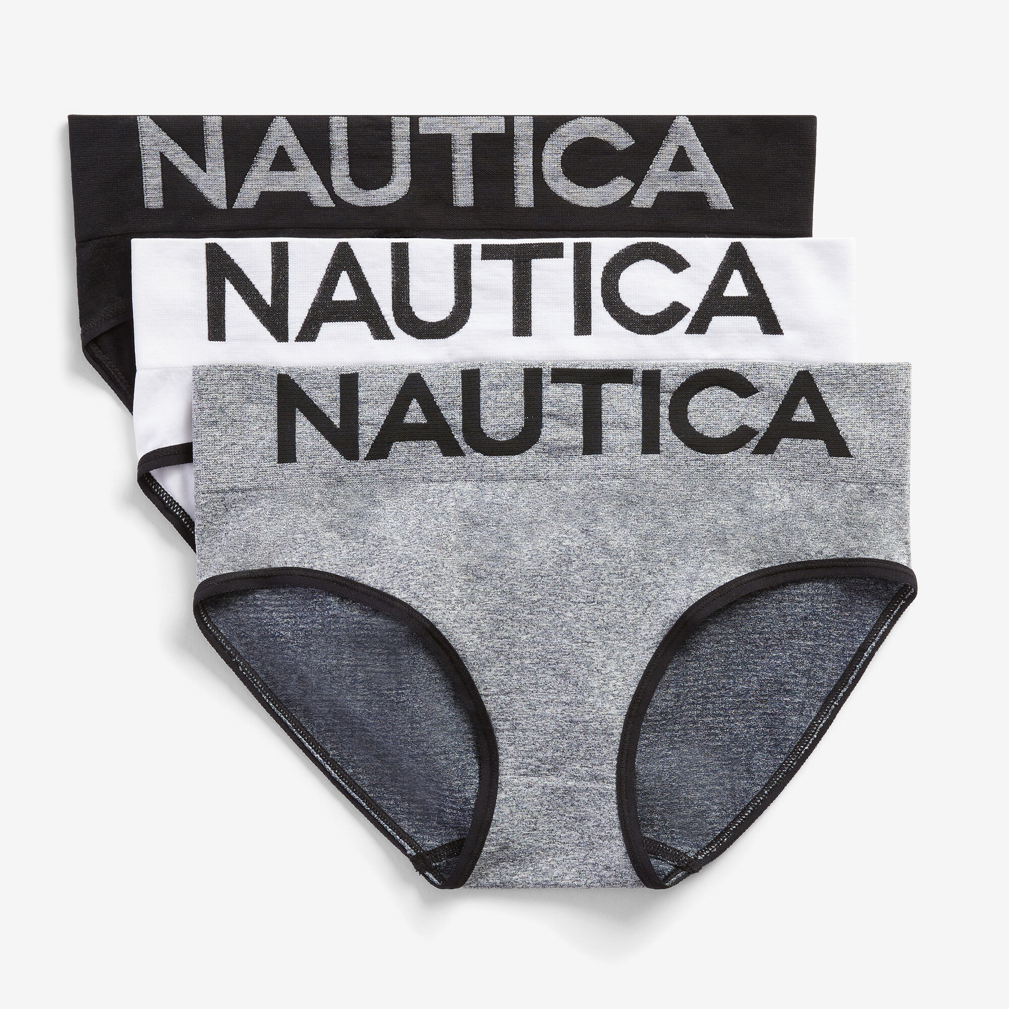 JACQUARD LOGO HIPSTER BRIEF, 3-PACK,True Black,large