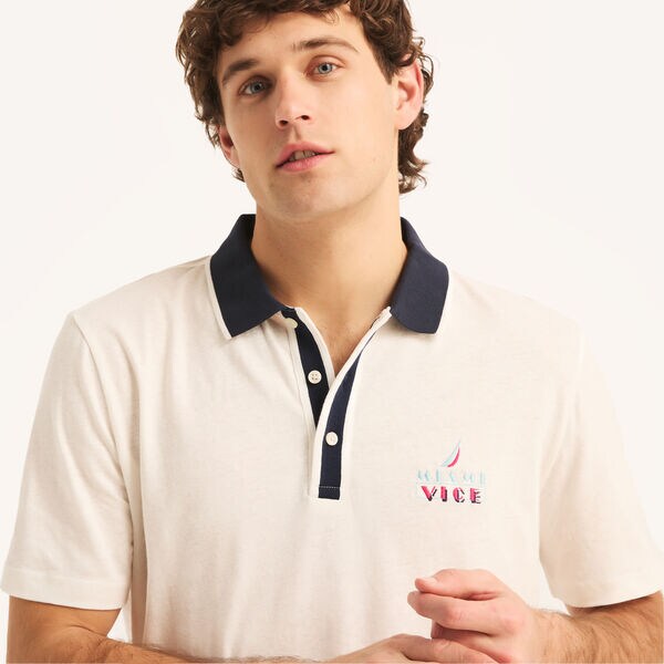 Miami Vice x Nautica Classic Fit Linen Polo