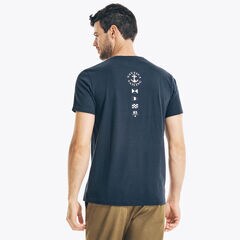 SAILBOAT GRAPHIC T-SHIRT,Navy,large