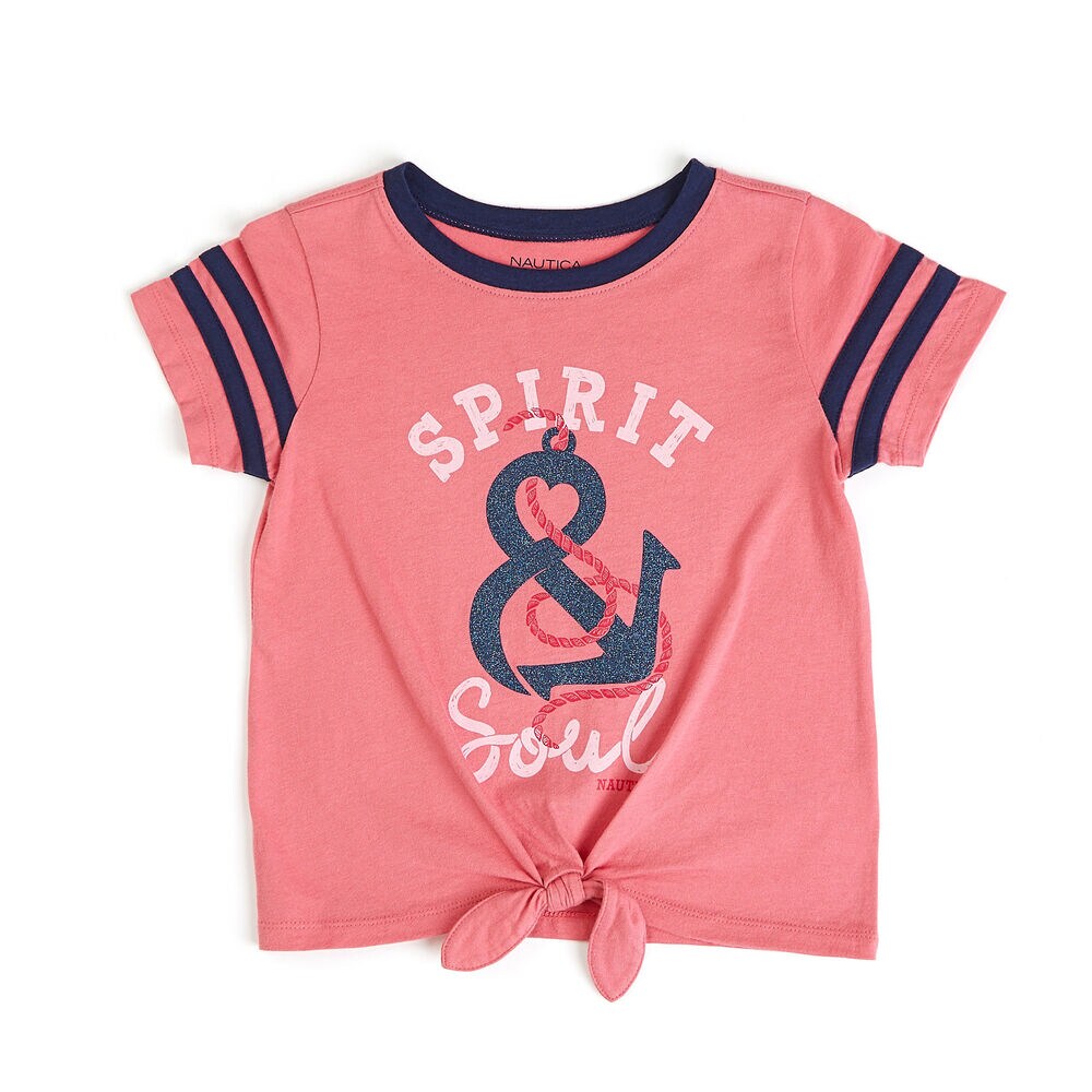 Little Girls' Spirit & Soul Short Sleeve T-Shirt (4-6X),Pomegranate,large
