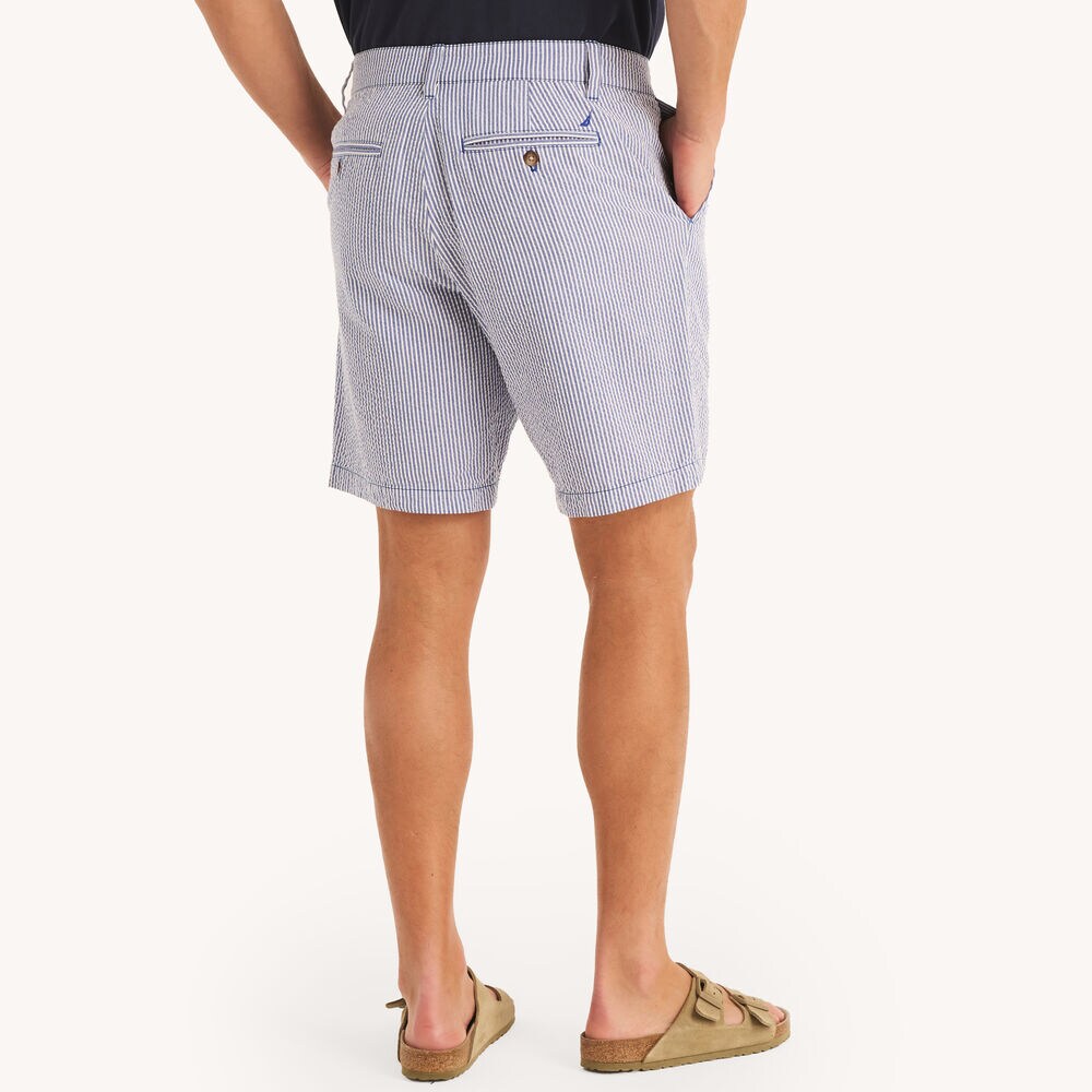 Nautica 8.5" Seersucker Short,Classic Blue,large