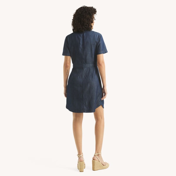 Button-Up Denim Dress