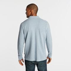 CLASSIC FIT BRAND ICON LONG SLEEVE POLO,Anchor Blue Heather,large