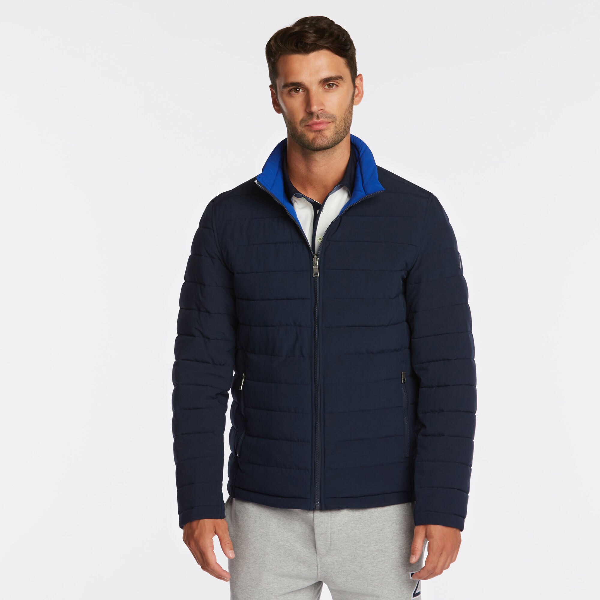 BIG & TALL STRETCH REVERSIBLE PUFFER,Workshirt Blue,large