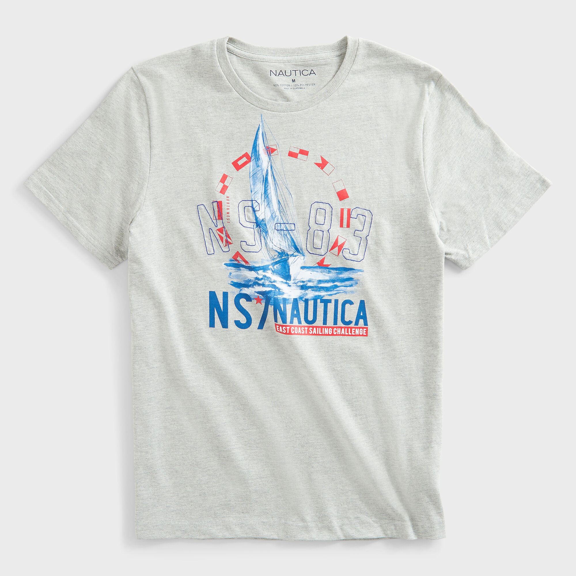 SAILBOAT NS-83 LOGO GRAPHIC T-SHIRT,Grey Heather,large